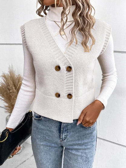 Sophie - Elegante V-hals Cardigan met Knoopsluiting