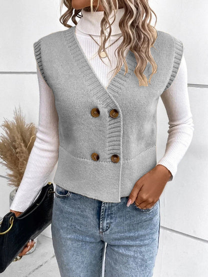 Sophie - Elegante V-hals Cardigan met Knoopsluiting