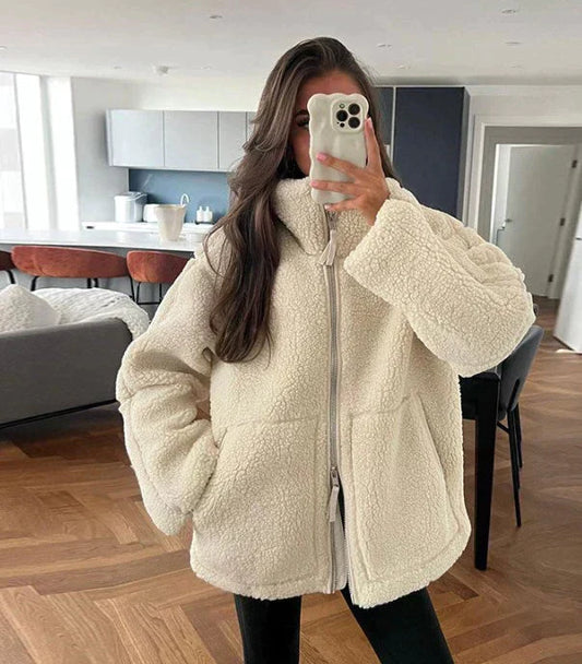 Lotte - Elegante Wollen Jas met Luxe Warmte
