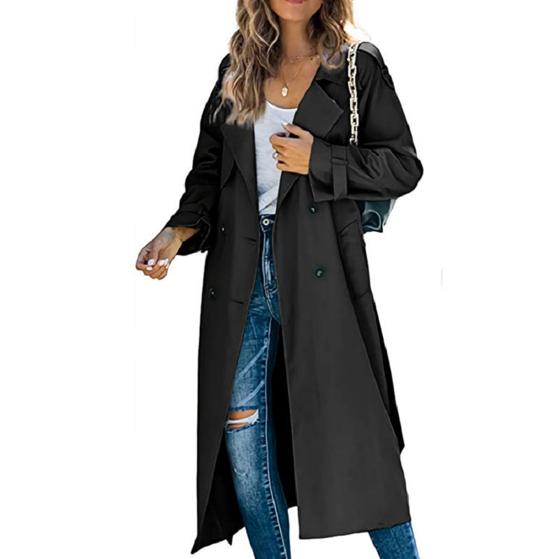 Lotte - Elegante Lange Trenchcoat