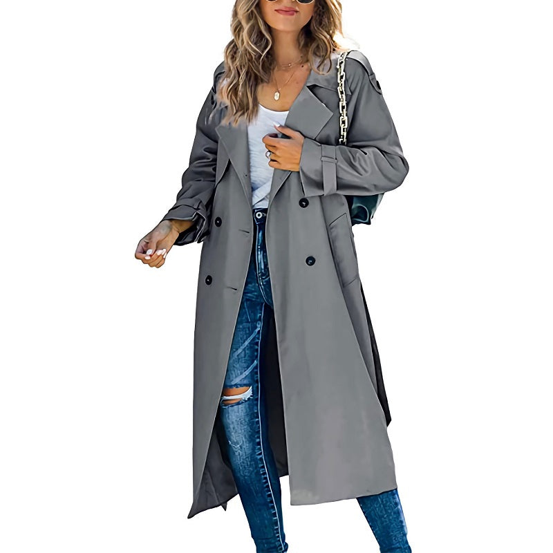 Lotte - Elegante Lange Trenchcoat