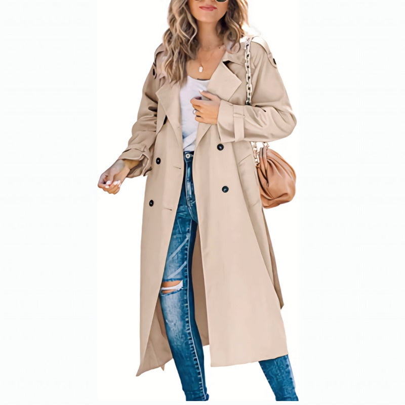 Lotte - Elegante Lange Trenchcoat