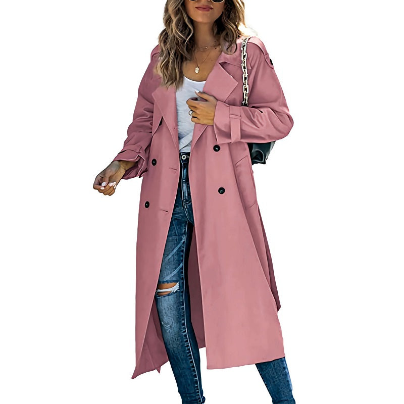 Lotte - Elegante Lange Trenchcoat