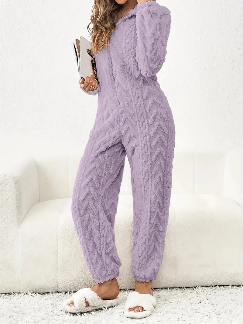 Sophie - Knusse Teddy Jumpsuit voor Comfortabele Dagen