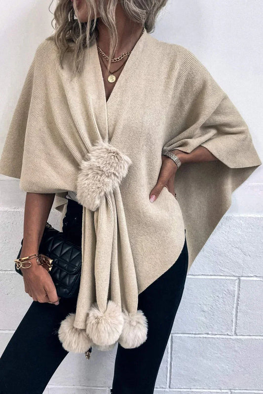 Sophie - Elegante Poncho met Franje