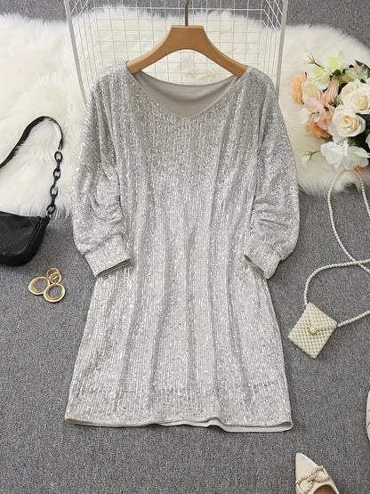 Ella - Glamoureuze Glitter Jurk