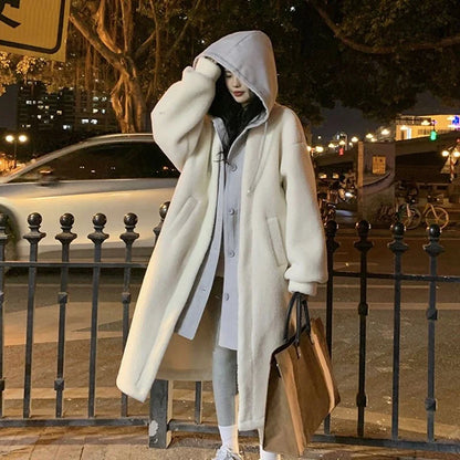 Fleur - Elegante Lange Trenchcoat met Capuchon