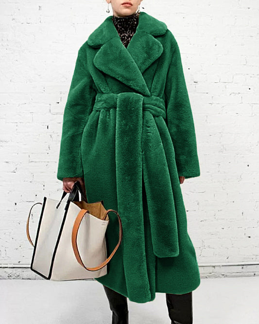 Livia - Lange Teddy Winterjas met Ruime Pasvorm