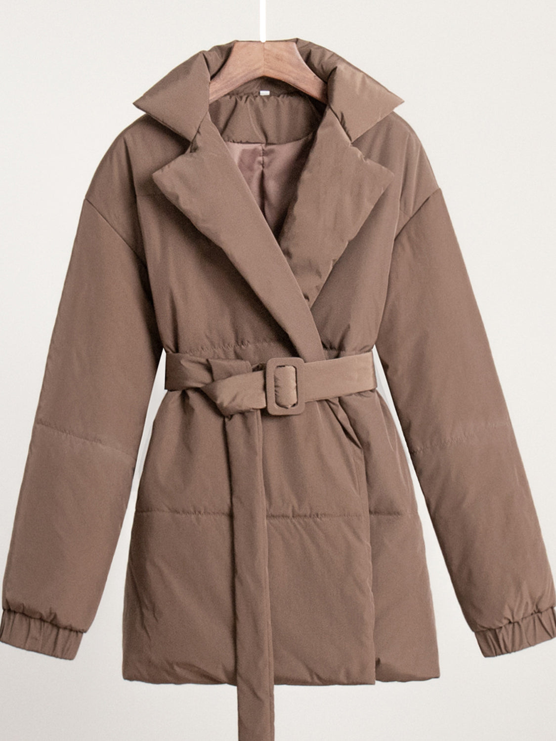 Sophie - Stijlvolle Puffer Winterjas met Riem