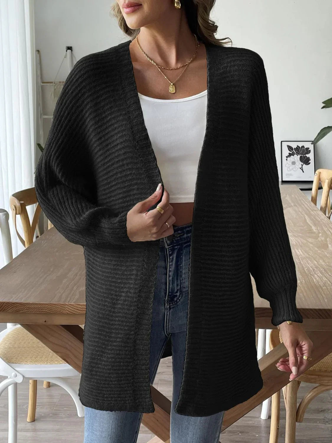 Sophie - Elegant Open Cardigan Vest
