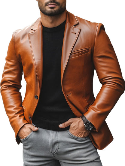 Julian - Elegante Leren Jas met Moderne Snit