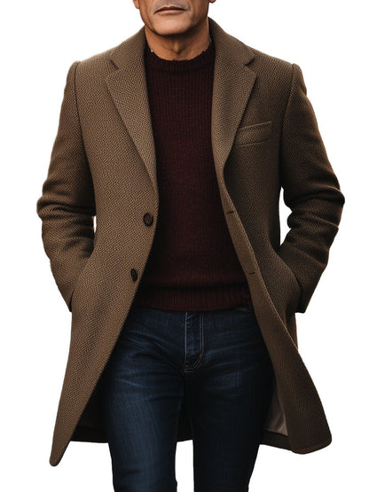 Liam - Elegante Lange Winterjas met Isolatie