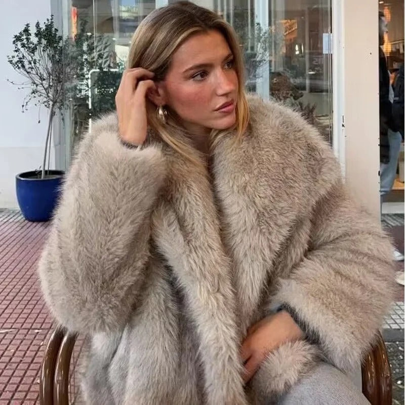 Luna - Luxe Imitatiebont Jas