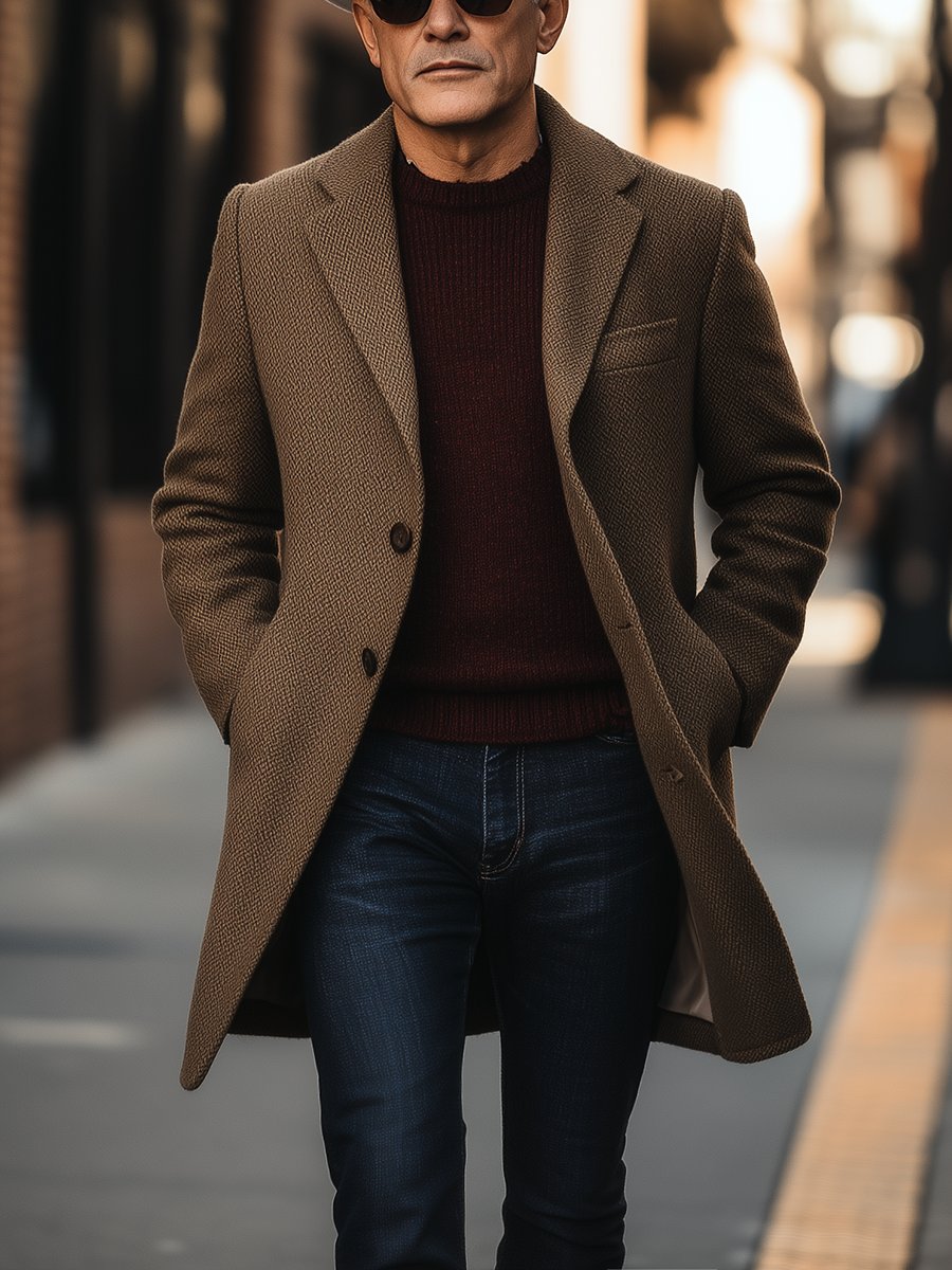 Liam - Elegante Lange Winterjas met Isolatie