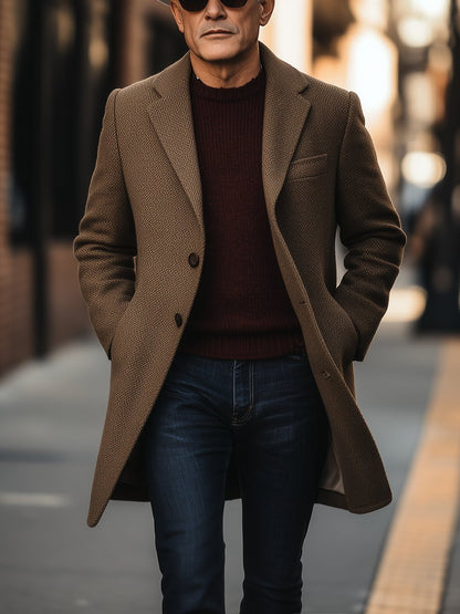 Liam - Elegante Lange Winterjas met Isolatie