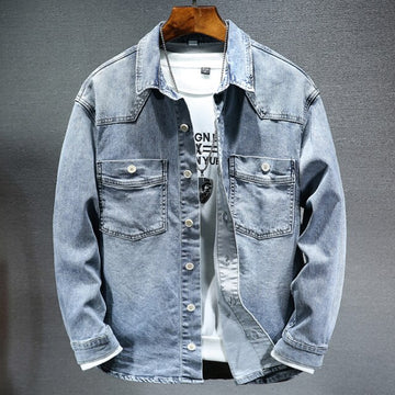 Victor - Tijdloze Denim Jas met Authentiek Ontwerp